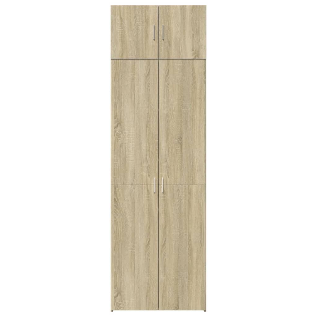 Skab 70x42,5x225 cm konstrueret træ sonoma-eg