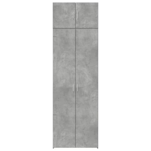 Skab 70x42,5x225 cm smalt konstrueret træ betongrå