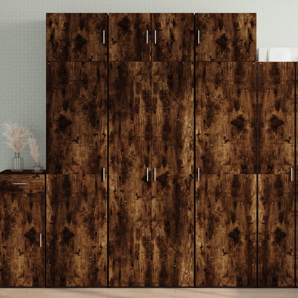 Skab 70x42,5x225 cm konstrueret træ røget egetræsfarve