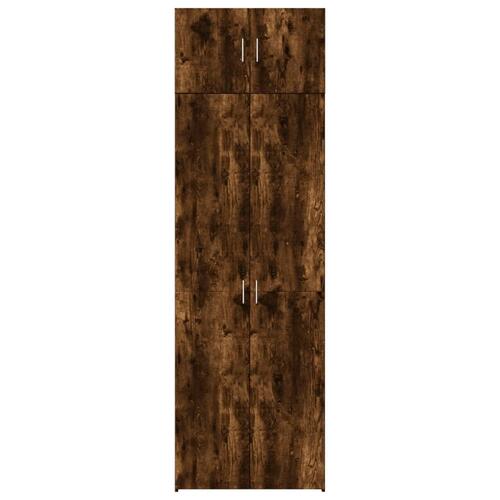 Skab 70x42,5x225 cm konstrueret træ røget egetræsfarve