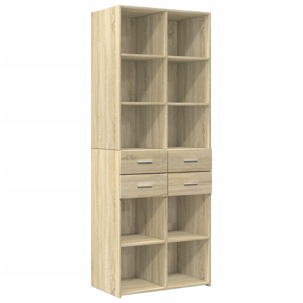 Skab 70x42,5x225 cm smalt konstrueret træ sonoma-eg