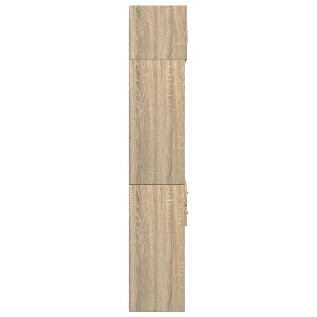 Skab 70x42,5x225 cm smalt konstrueret træ sonoma-eg