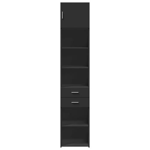 Skab 45x42,5x225 cm smalt konstrueret træ sort