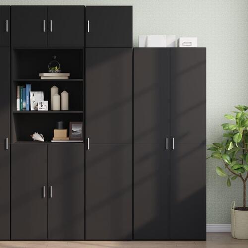 Skab 45x42,5x225 cm smalt konstrueret træ sort