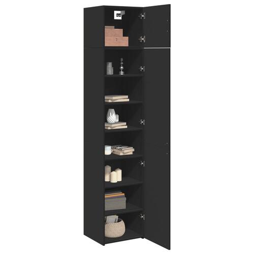 Skab 45x42,5x225 cm smalt konstrueret træ sort