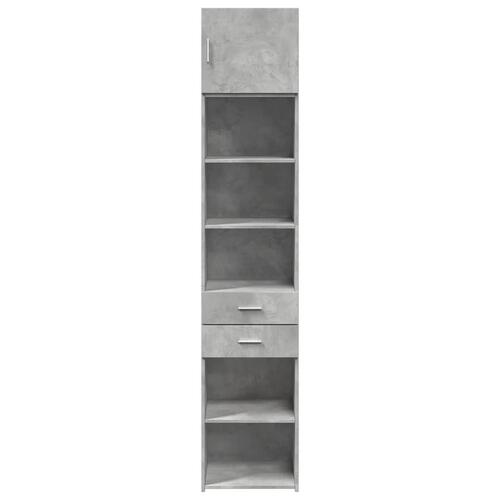 Skab 45x42,5x225 cm smalt konstrueret træ betongrå