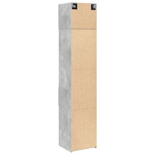 Skab 45x42,5x225 cm smalt konstrueret træ betongrå