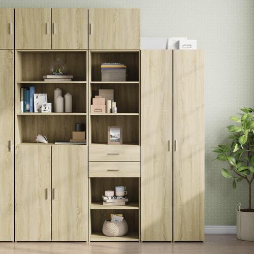 Skab 50x42,5x225 cm smalt konstrueret træ sonoma-eg