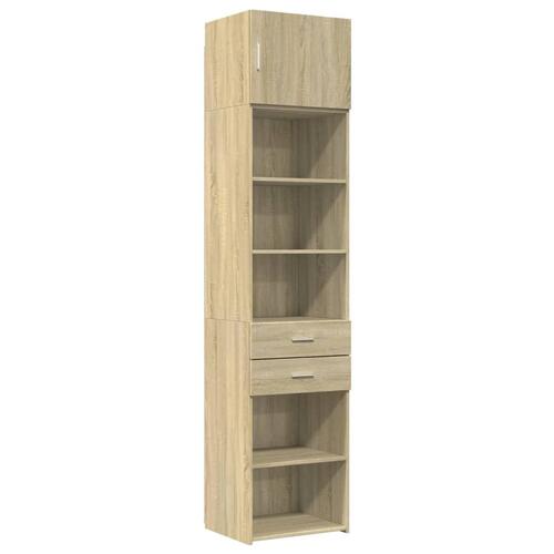 Skab 50x42,5x225 cm smalt konstrueret træ sonoma-eg
