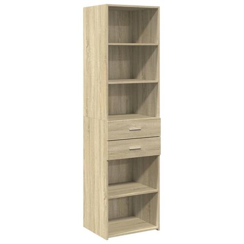 Skab 50x42,5x225 cm smalt konstrueret træ sonoma-eg