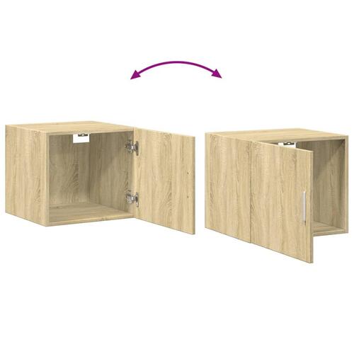 Skab 50x42,5x225 cm smalt konstrueret træ sonoma-eg