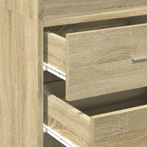 Skab 50x42,5x225 cm smalt konstrueret træ sonoma-eg