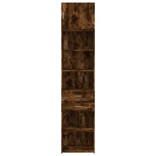 Skab 50x42,5x225 cm smalt konstrueret træ røget egetræsfarve