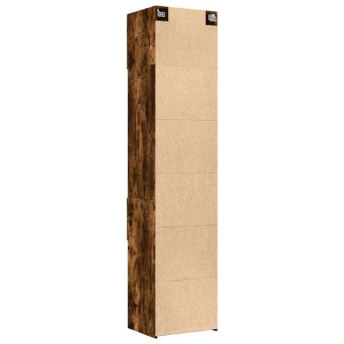 Skab 50x42,5x225 cm smalt konstrueret træ røget egetræsfarve