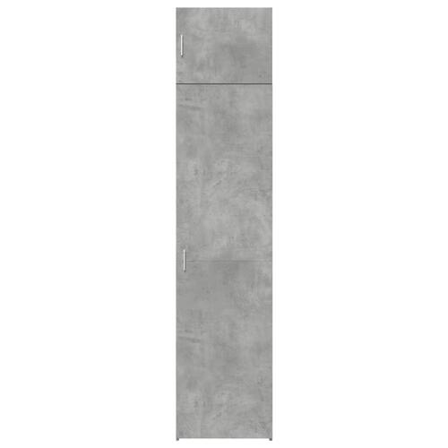 Skab 50x42,5x225 cm smalt konstrueret træ betongrå