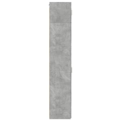 Skab 50x42,5x225 cm smalt konstrueret træ betongrå