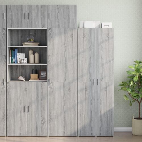 Skab 50x42,5x225 cm smalt konstrueret træ grå sonoma-eg