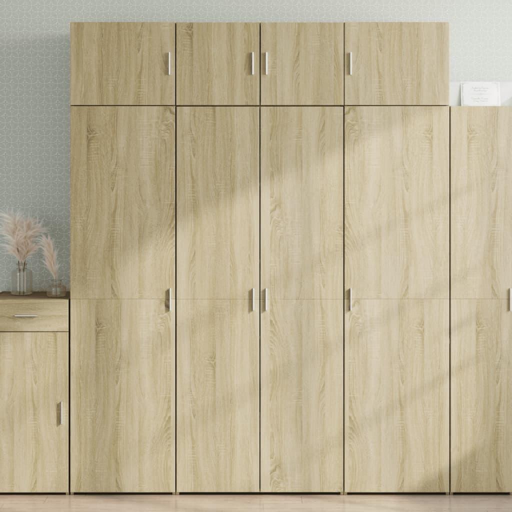 Skab 80x42,5x225 cm konstrueret træ sonoma-eg billede