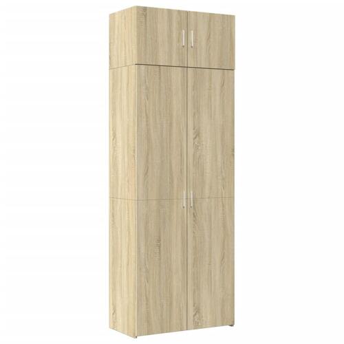 Skab 80x42,5x225 cm konstrueret træ sonoma-eg