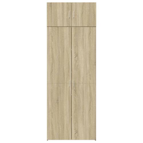 Skab 80x42,5x225 cm konstrueret træ sonoma-eg