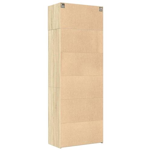 Skab 80x42,5x225 cm konstrueret træ sonoma-eg