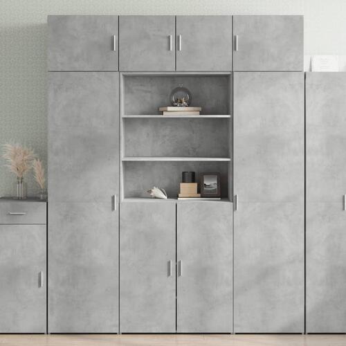 Skab 80x42,5x225 cm konstrueret træ betongrå