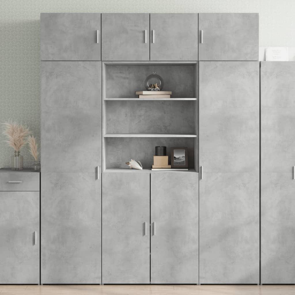 Skab 80x42,5x225 cm konstrueret træ betongrå