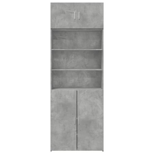 Skab 80x42,5x225 cm konstrueret træ betongrå