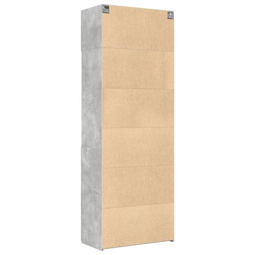 Skab 80x42,5x225 cm konstrueret træ betongrå