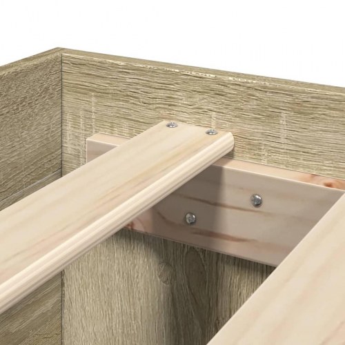 Sengeramme uden madras 200x200 cm konstrueret træ sonoma-eg