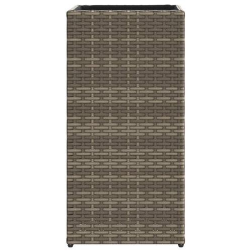 Plantekasser 2 stk. 30x30x60 cm polyrattan grå
