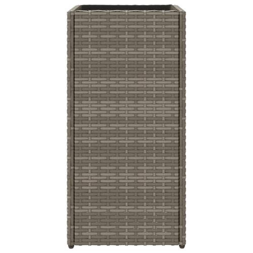 Plantekasser 2 stk. 30x30x60 cm polyrattan grå