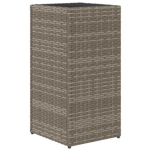 Plantekasser 2 stk. 30x30x60 cm polyrattan grå