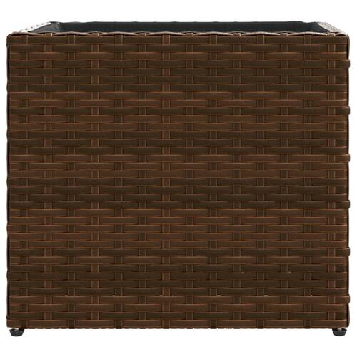 Plantekasser 2 stk. 36x30x32 cm polyrattan brun