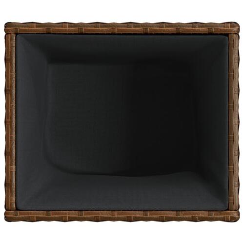 Plantekasser 2 stk. 36x30x32 cm polyrattan brun