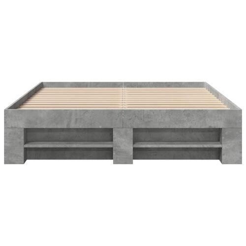 Sengestel 120x190 cm konstrueret træ betongrå