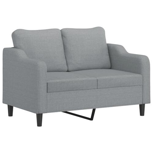 3 personers sofa med puder stof lysegrå