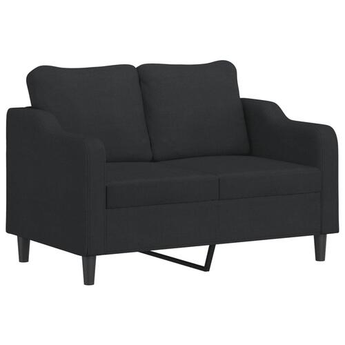 Sofasæt 4 dele med hynder stof sort
