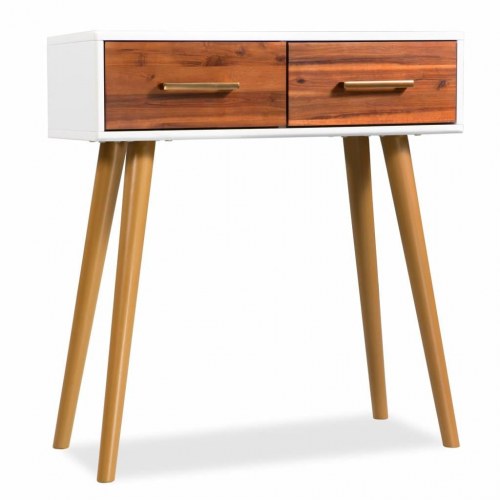 Konsolbord massivt akacietræ 70 x 30 x 75 cm