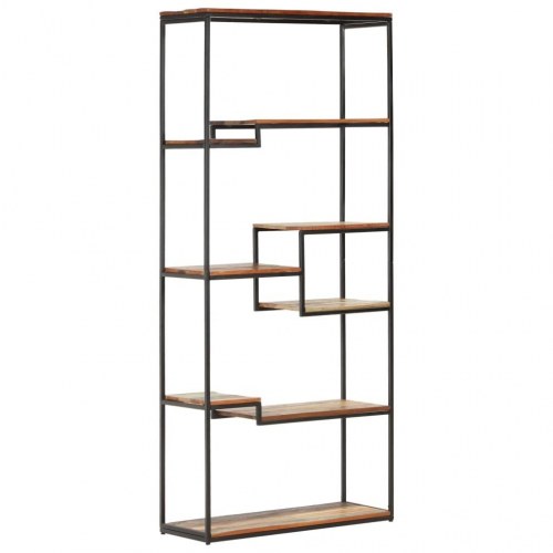 Bogreol 80x30x180 cm massivt genbrugstræ