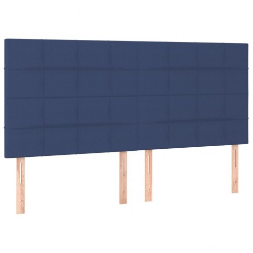 Kontinentalseng med madras 160×200 cm - stof, blå