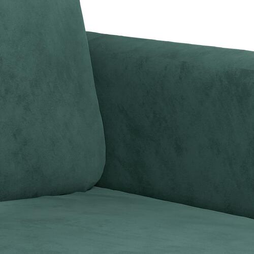 3 personers sofa velour mørkegrøn