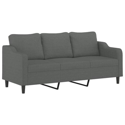 Sofasæt 4 dele med hynder stof mørkegrå
