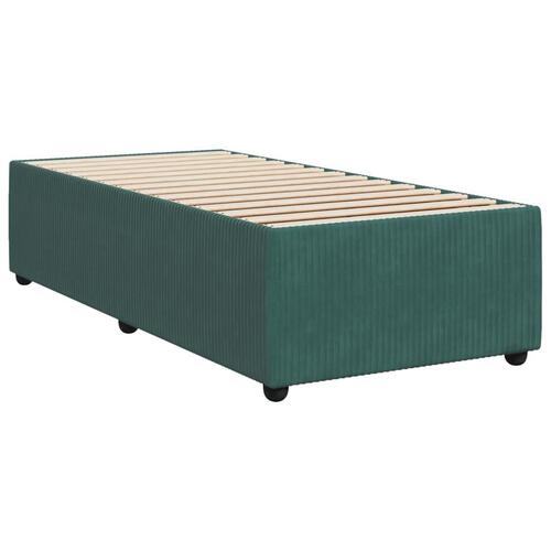 Kontinentalseng med madras 80x200 cm fløjl mørkegrøn
