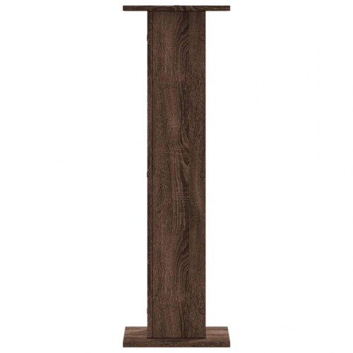 Plantestativer 2 stk. 30x30x95 cm konstrueret træ brunt eg