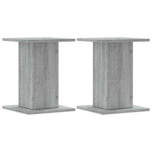 Plantestativer 2 stk. 30x30x40 cm konstrueret træ grå sonoma-eg