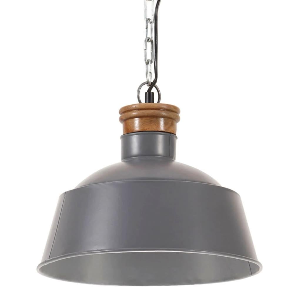 Industriel hængelampe 32 cm E27 grå