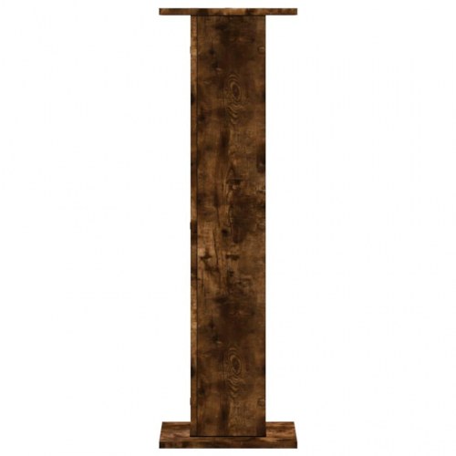 Plantestativer 2 stk. 30x30x95 cm konstrueret træ røget eg