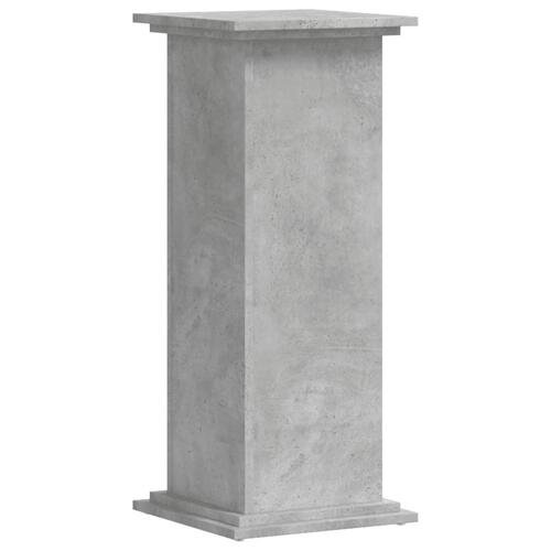 Plantestativ 33x33x80 cm konstrueret træ betongrå