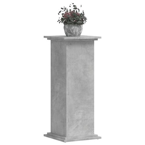 Plantestativ 33x33x80 cm konstrueret træ betongrå